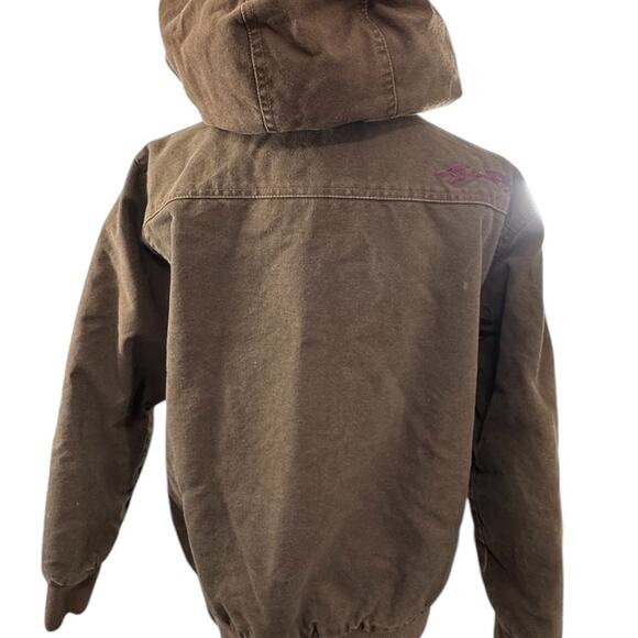 "Legendary" Womens Brown Zip CHore Coat Vintage Y2K SZ L Western Sherpa Lined - Picture 2 of 13